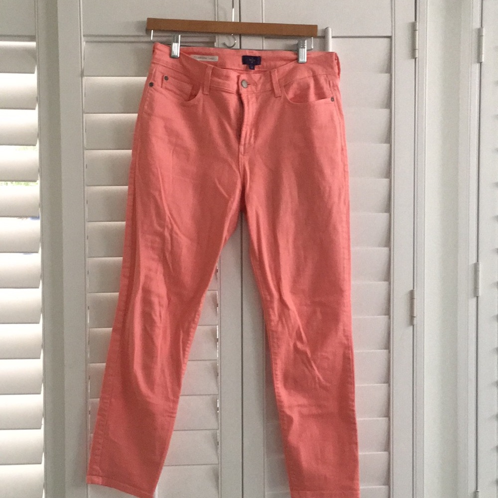 NYDJ Clarissa Ankle Size 8 skinny jeans peach